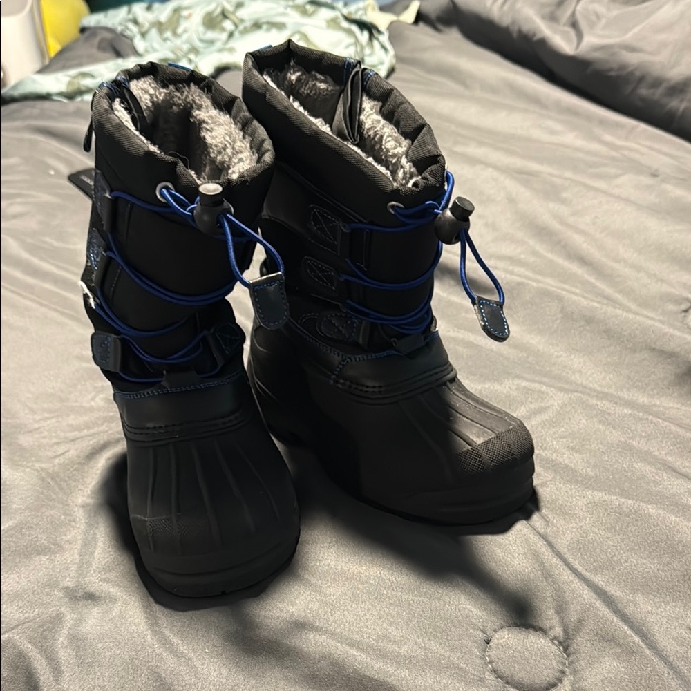 Black and Blue Winter Boots